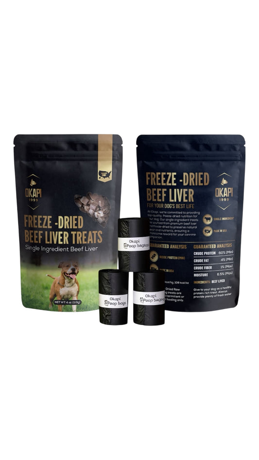 Freeze-Dried Beef Liver Dog Treats – High Protein, Grain-Free, Single Ingredient Snack – Natural Training Treats for All Breeds – Made in USA